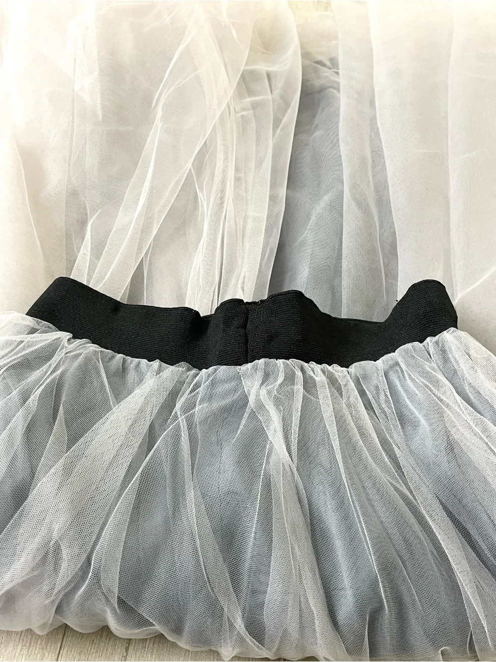 CARAMEL FS Gray Tulle Midi Skirt XS | Fairycore Balletcore Layered Mesh Skirt